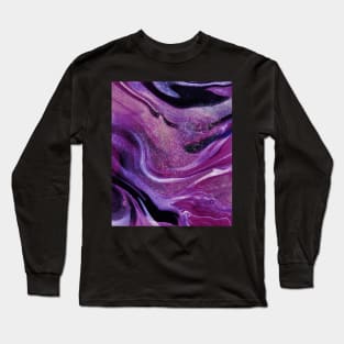 Shiny Purple Abstract Art Long Sleeve T-Shirt